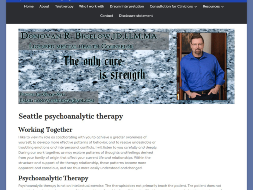 psychotherapist Private Practice website